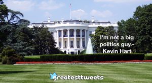I'm not a big politics guy.- Kevin Hart